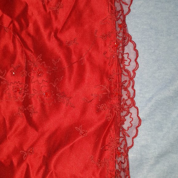 NEW Bella Formals By Venus Strapless Lace Red Dress - Picture 5 of 7